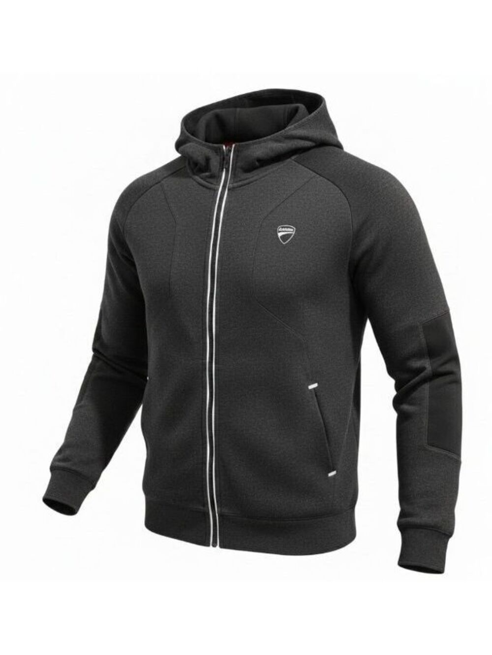 Ducati Reflex Attitude Full Zip Hoodie Mens XL Grey Motorcycle Sweatshirt Jacket